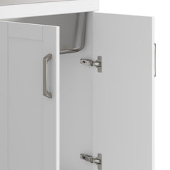Kyle - 24" Laundry Cabinet with Faucet and Stainless Steel Sink - White