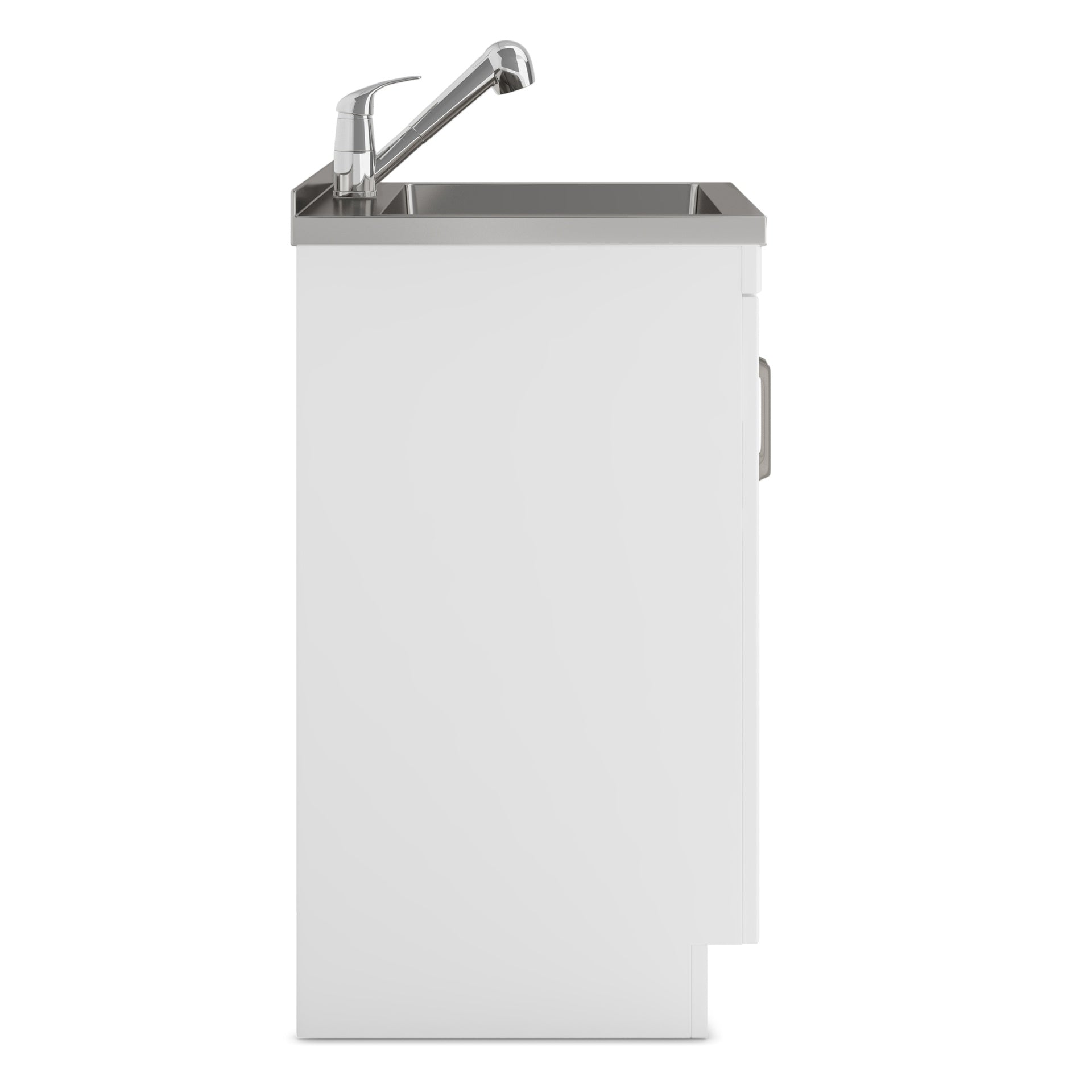 Kyle - 24" Laundry Cabinet with Faucet and Stainless Steel Sink - White