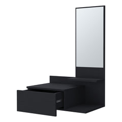 Elgin Floating Vanity with Included Mirror, Black