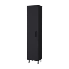 Lawen Tall Storage Cabinet, Single Door, 3 Broom Hangers