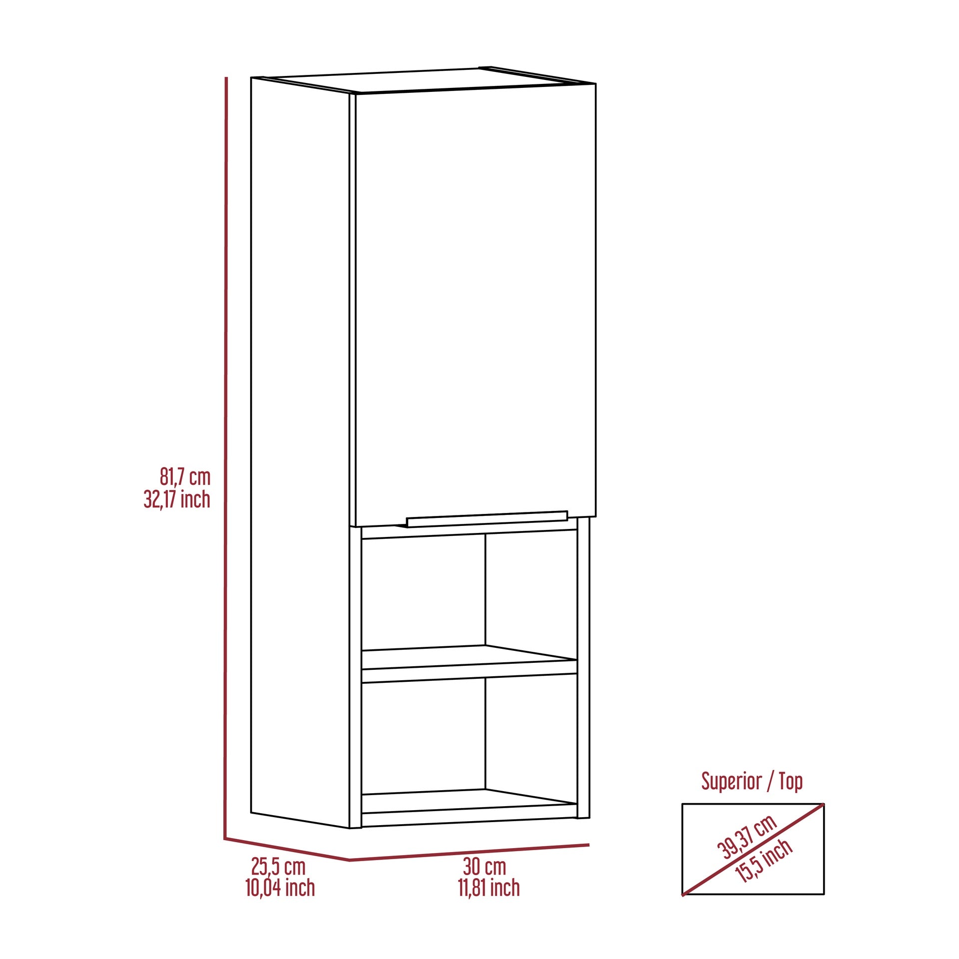 Milwaukee Medicine Cabinet, Two Shelves, Single Door Cabinet, Two Interior Shelves