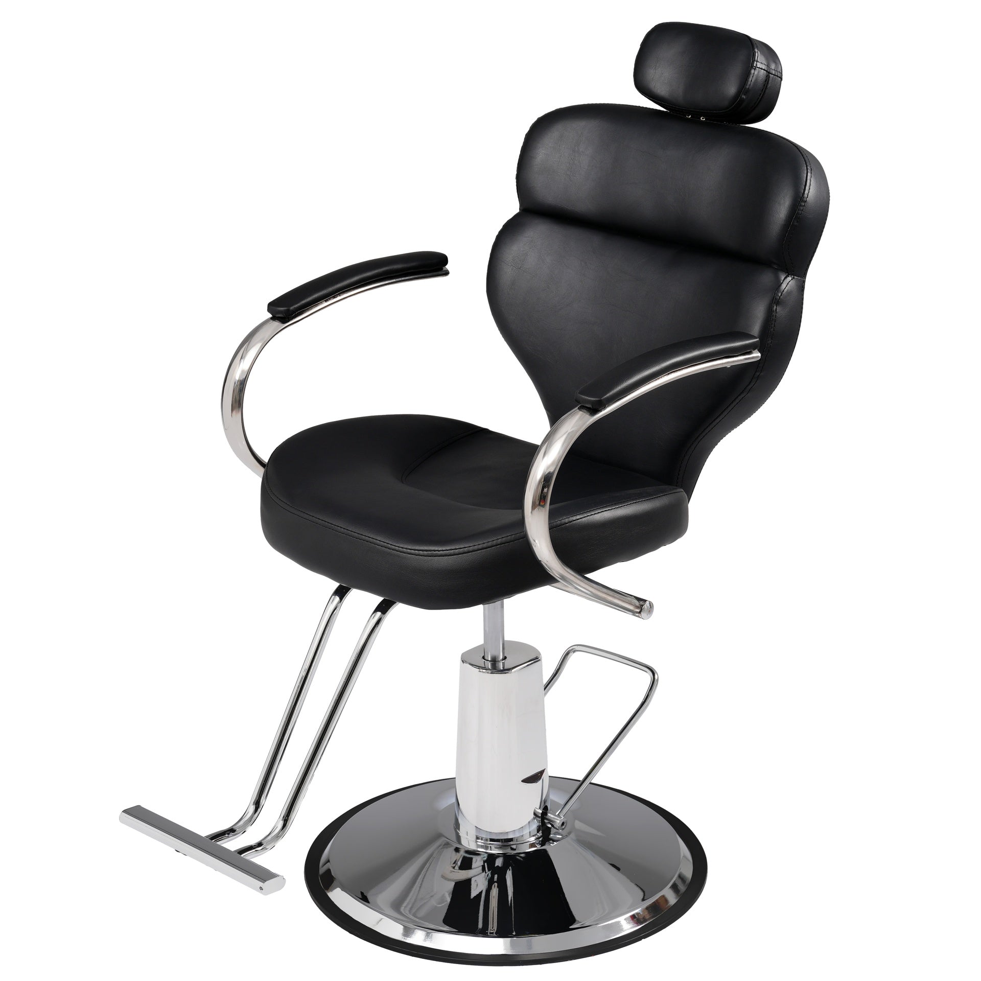Premium Reclining barber Chair Salon Chair for Hair Stylist with Heavy Duty Hydraulic Pump, 360° Rotation, Tattoo Chair  Shampoo Beauty Salon Equipment,  Max Load Weight 330 Lbs, Black
