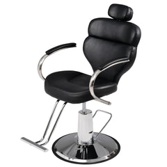 Premium Reclining barber Chair Salon Chair for Hair Stylist with Heavy Duty Hydraulic Pump, 360° Rotation, Tattoo Chair  Shampoo Beauty Salon Equipment,  Max Load Weight 330 Lbs, Black