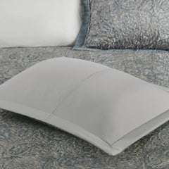 5 Piece Jacquard Bedspread Set with Throw Pillows Teal King
