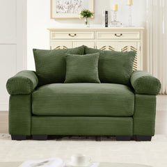 54.3" Oversized Cloud Modular Sectional Couch,Extra-Thick Armrests Good Resilience Cushions Ergonomic Design Premium Soft Corduroy Fabric,Easy Assembly For Living Rooms Study,Green