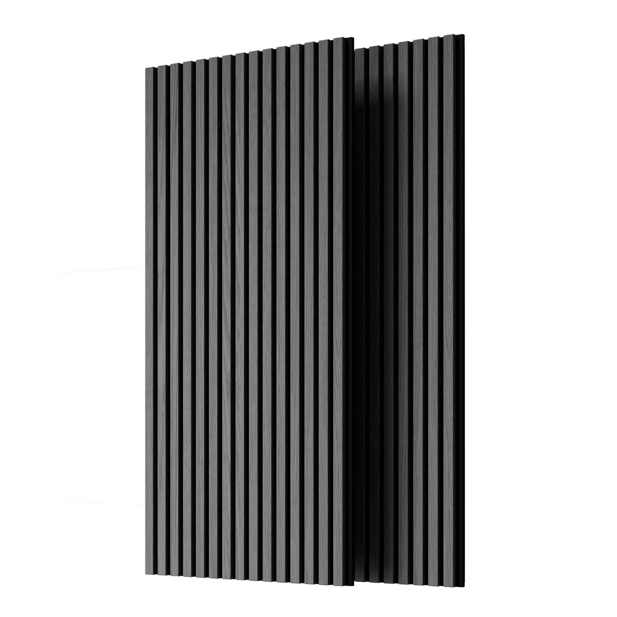Wood Panels for Wall Slat Wall Panels, 2PC Wood Slat Acoustic Panels for Wall and Ceiling - 3D Fluted Sound Absorbing Panel with Three Sides Fully Wrapped on  Wood Finish -45.27''X23.62''(