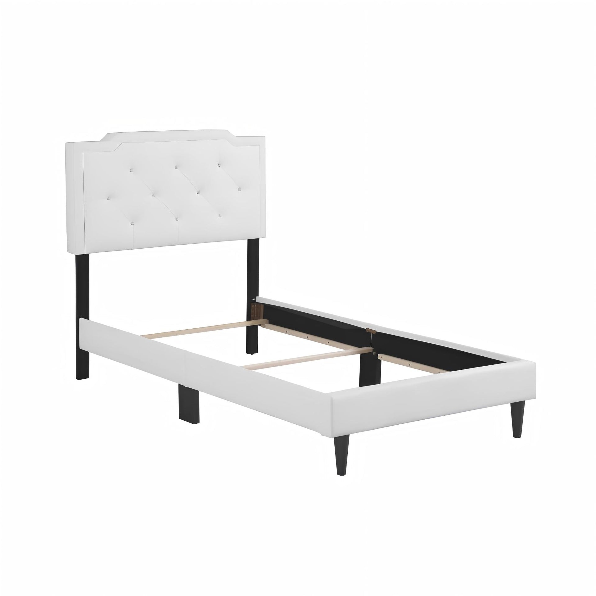 Deb G1118-TB-UP Twin Bed- All in One Box , WHITE