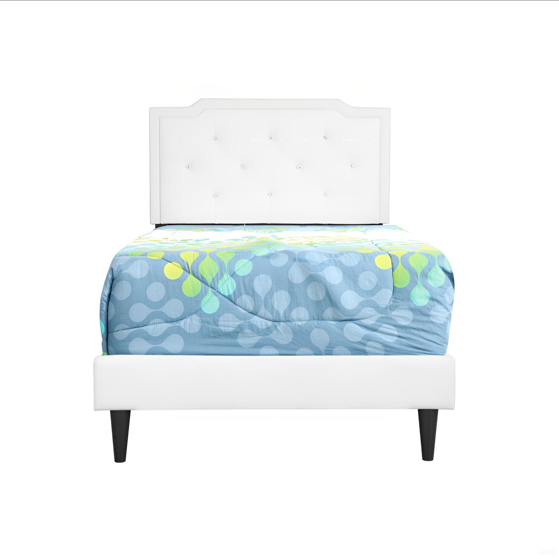 Deb G1118-TB-UP Twin Bed- All in One Box , WHITE