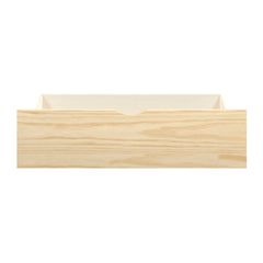 Natural Pine Finish 2pcs Storage Boxes with Caster Wheels Transitional Bedroom Furniture Under-Bed Toy Boxes
