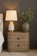 Large 2-Drawer Nightstand in English Knotty Oak