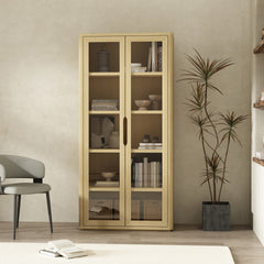 Bookcase Cabinet in Natural Oak