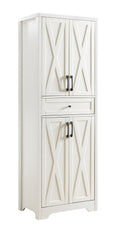 68"high living room sideboard, multi-functional combination TV cabinet sideboard, large capacity storage cabinet, can be used in living room, bedroom,office area, white, 23.7''L x 15.0''W x 68''H.