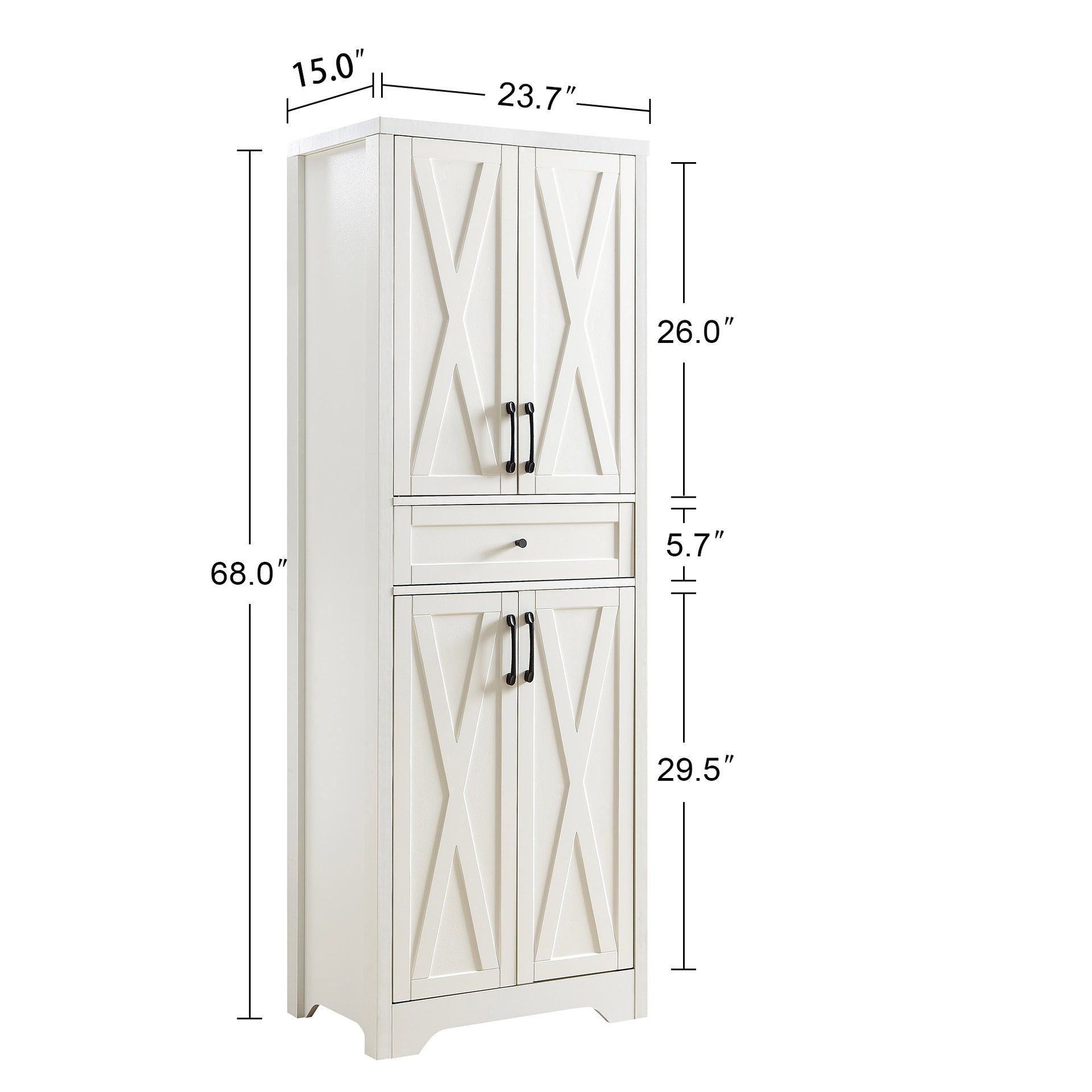 68"high living room sideboard, multi-functional combination TV cabinet sideboard, large capacity storage cabinet, can be used in living room, bedroom,office area, white, 23.7''L x 15.0''W x 68''H.