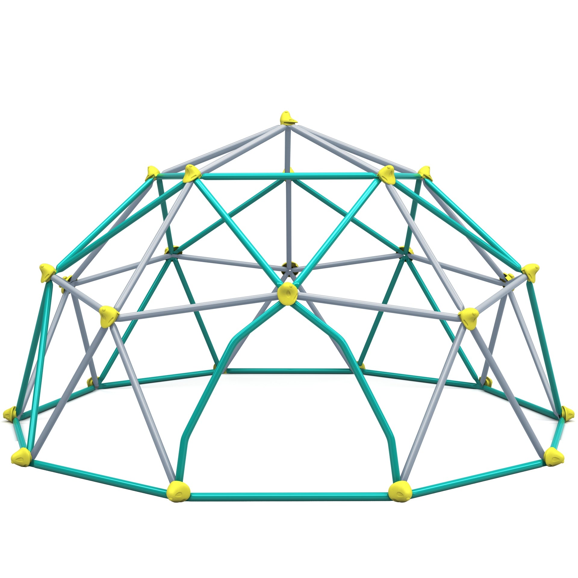 12ft Geometric Dome Climber Play Center, Kids Climbing Dome Tower with Hammock, Rust & UV Resistant Steel Supporting 1000 LBS