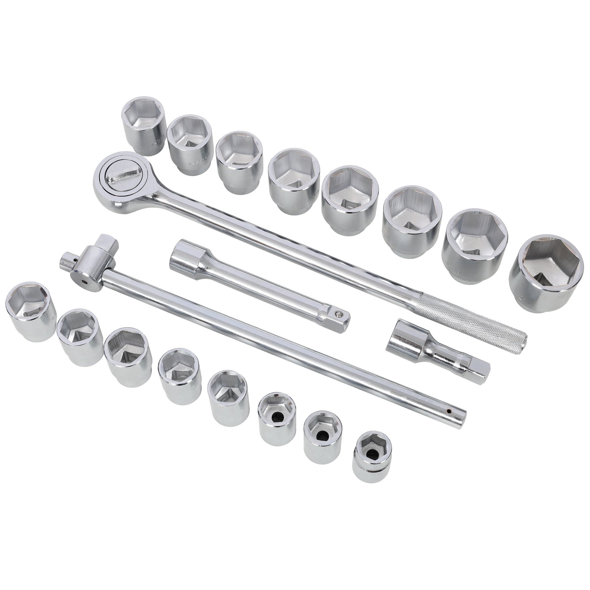 21PCS 3/4" DRIVE SOCKET SET 6 POINTS,SAE Size,Red Blow Case