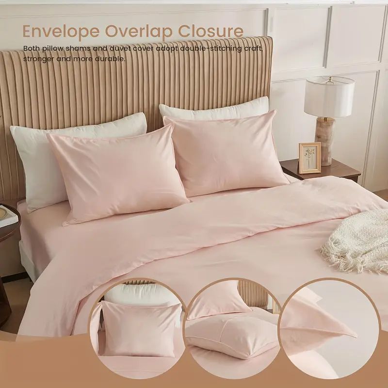 Serta Simply Clean Solid Duvet cover PINK Twin