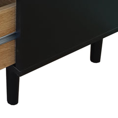 59.06"6-Drawers Rattan Storage Cabinet Rattan Drawer,for Bedroom,Living Room, Black (Same SKU:W757132849)