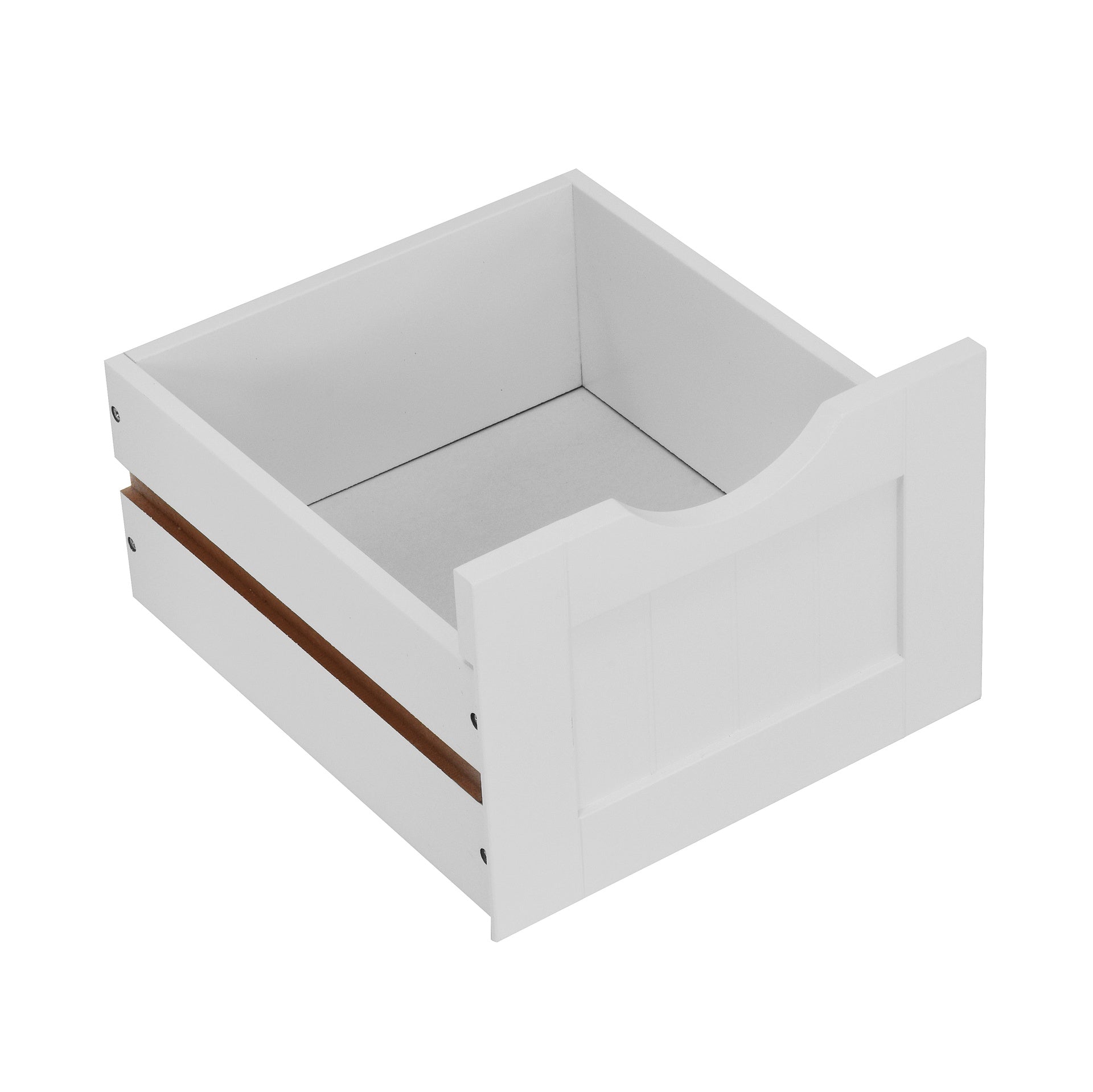White Bathroom Storage Cabinet, Freestanding Cabinet with Drawers