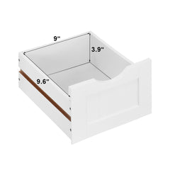 White Bathroom Storage Cabinet, Freestanding Cabinet with Drawers