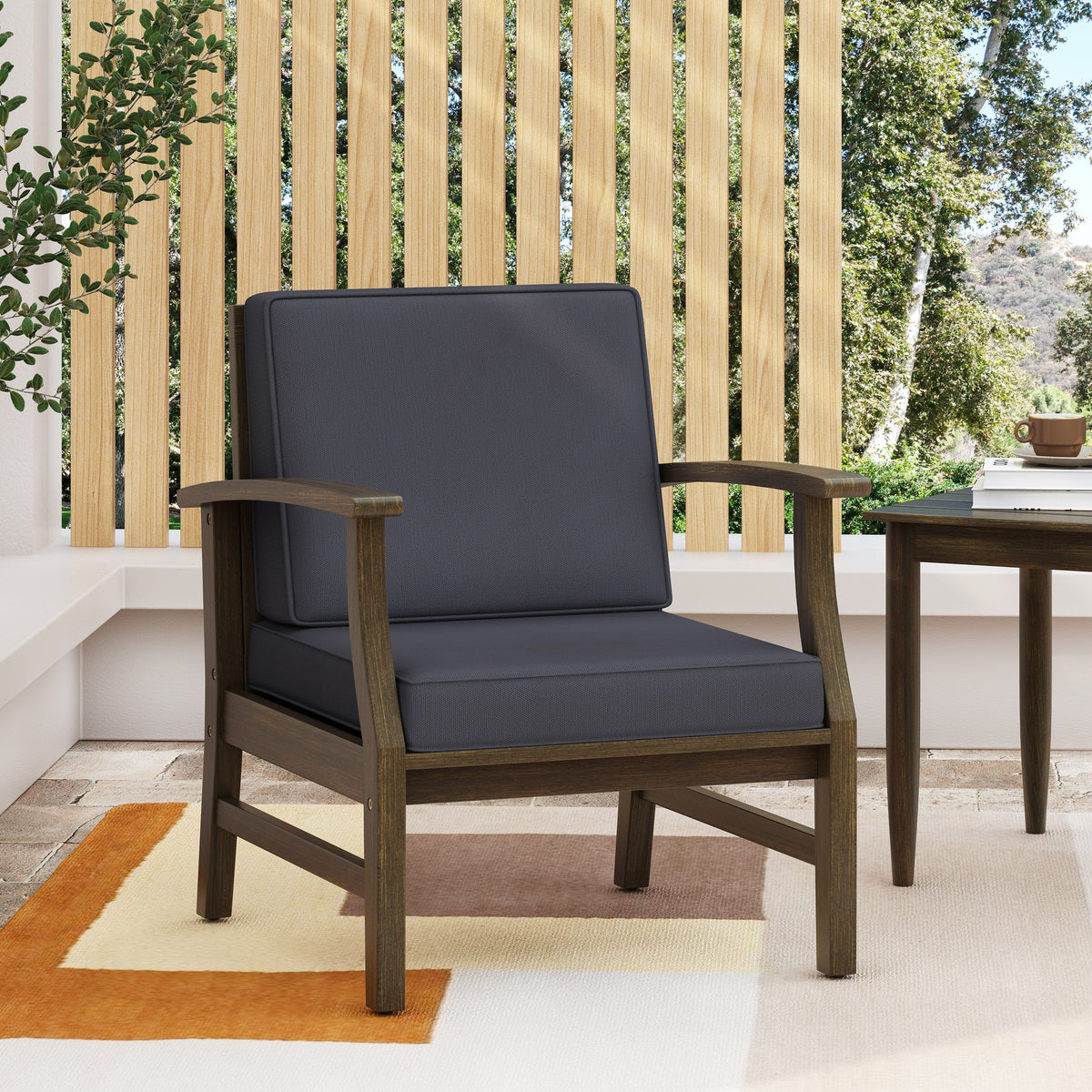 PERLA CLUB CHAIR, DARK GREY