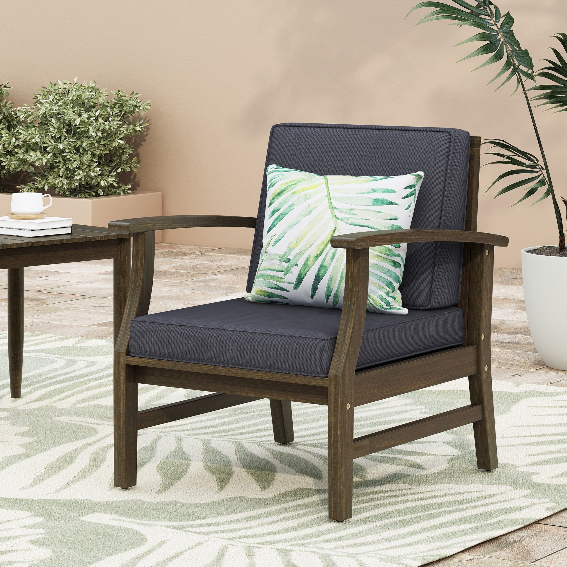 PERLA CLUB CHAIR, DARK GREY