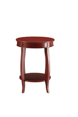 Aberta Red Finish Accent Table