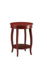 Aberta Red Finish Accent Table