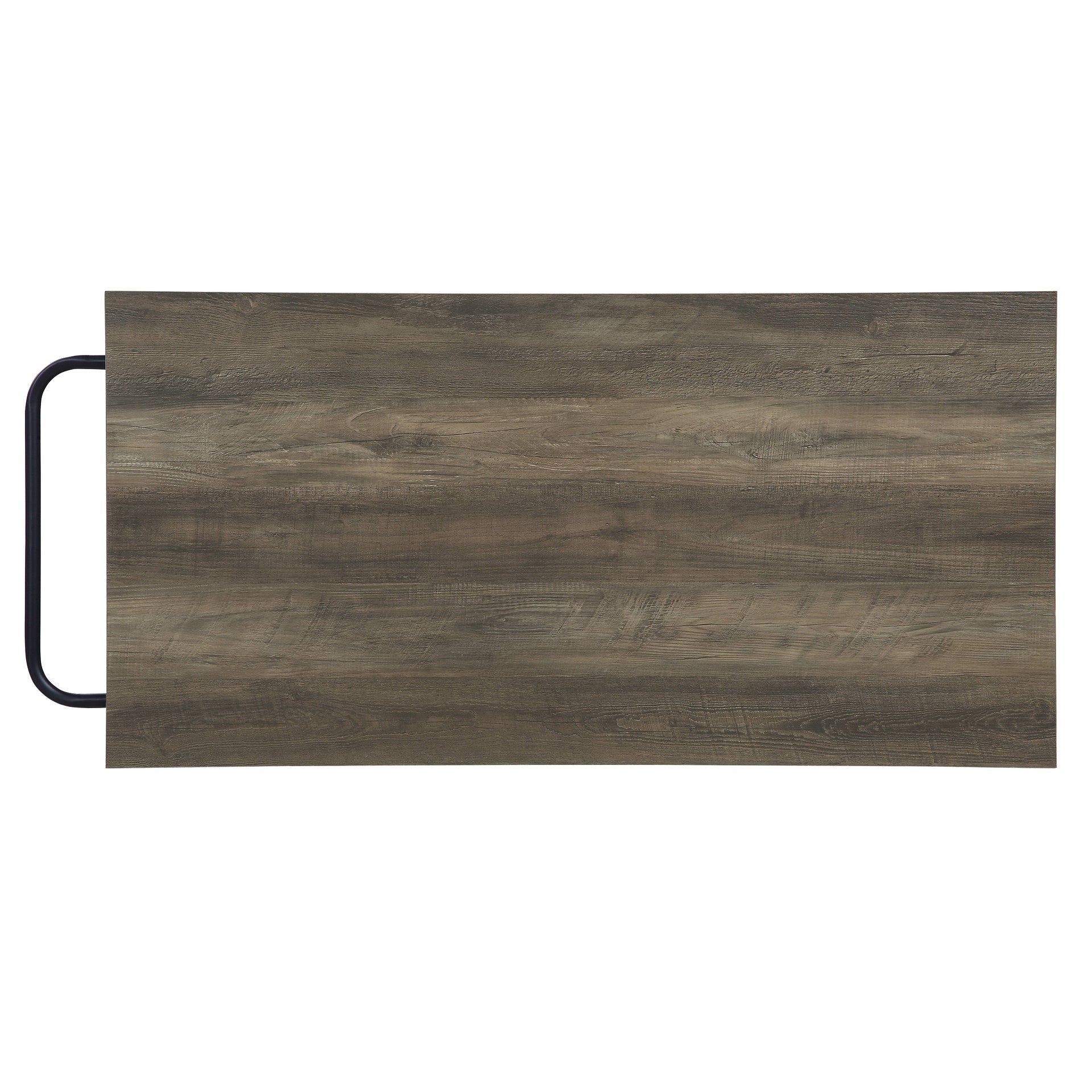 Lona Rustic Oak & Black Finish Kitchen Island