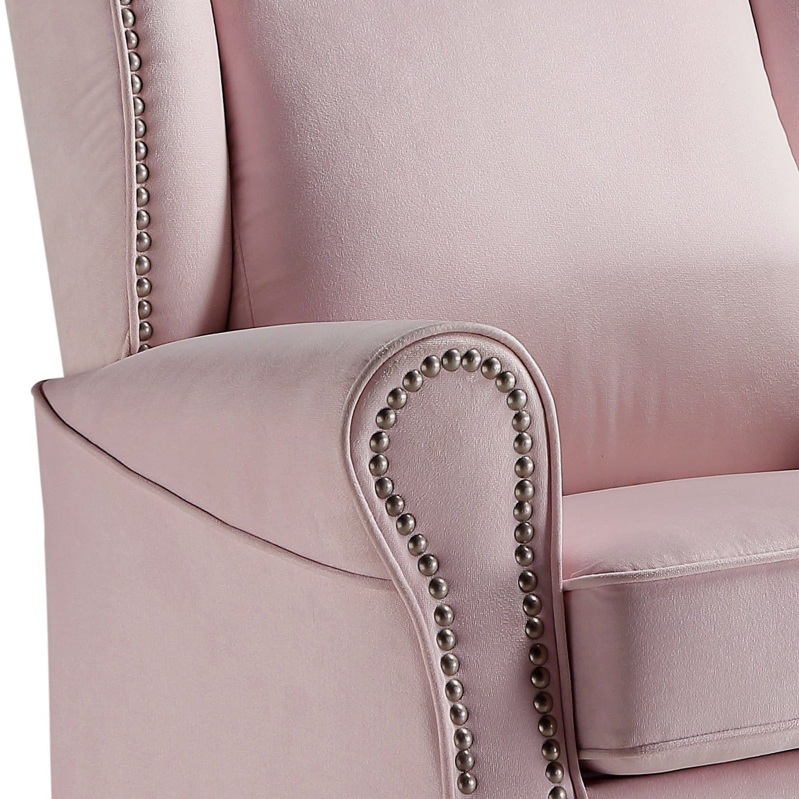 Tamaki Pink Fabric Glider Chair with Swivel