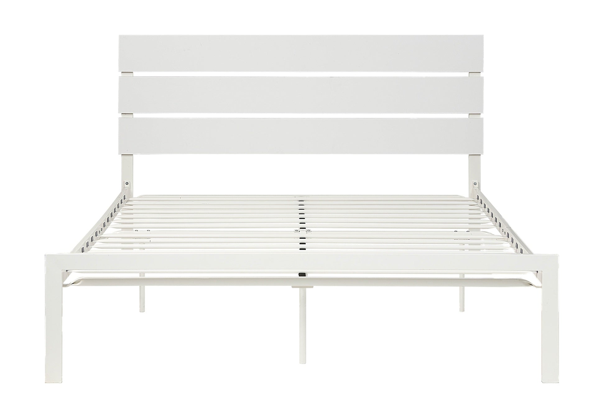 Contemporary Queen Bed 1pc Casual Style White Metal Bed Bedroom Furniture