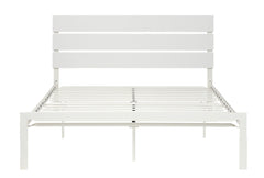Contemporary Queen Bed 1pc Casual Style White Metal Bed Bedroom Furniture