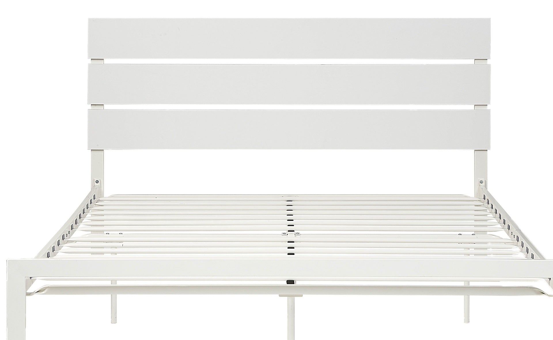 Contemporary Queen Bed 1pc Casual Style White Metal Bed Bedroom Furniture