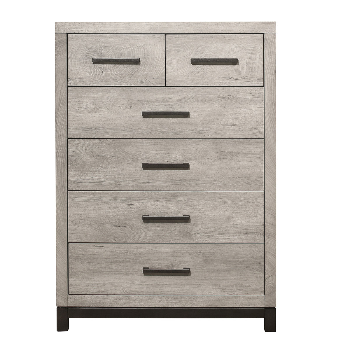 Two-Tone Gray Finish 1pc Bedroom Chest with 5 Storage Drawers Modern Contemporary Furniture