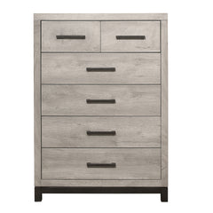 Two-Tone Gray Finish 1pc Bedroom Chest with 5 Storage Drawers Modern Contemporary Furniture