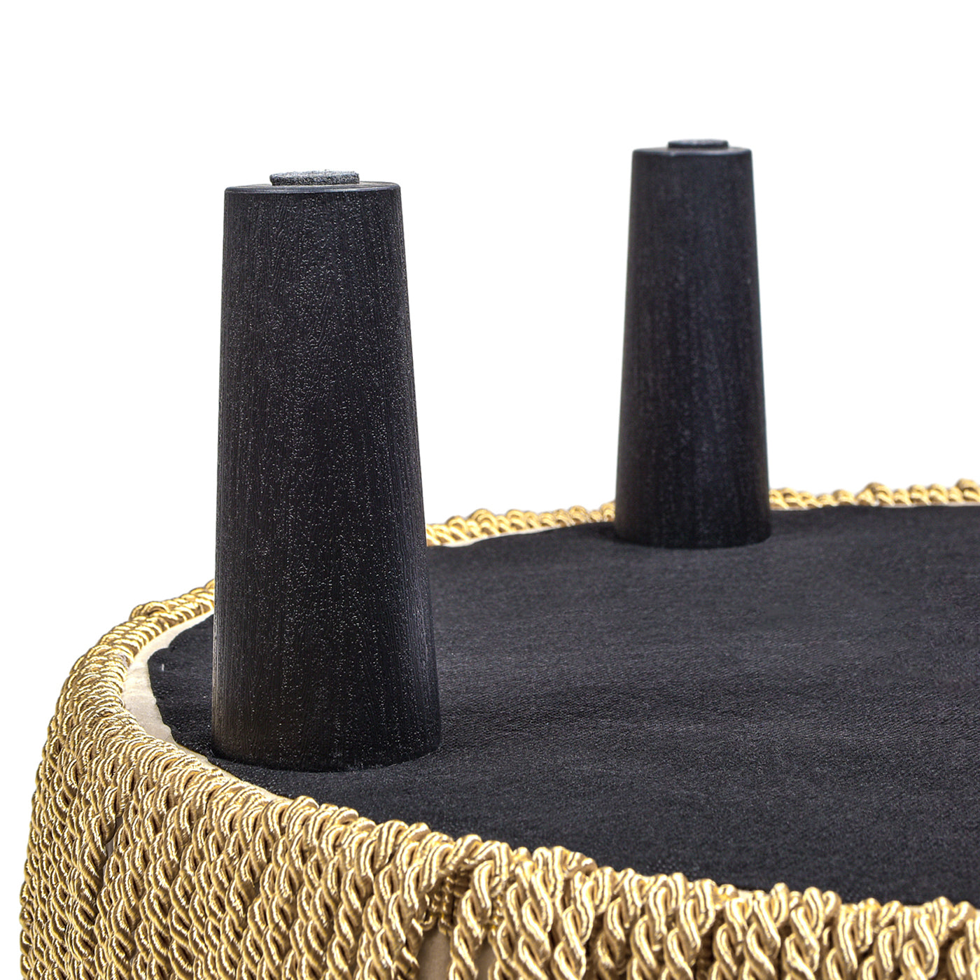 Yolanda 24" Round Upholstered Accent Ottoman, Fawn Brown Performance Velvet