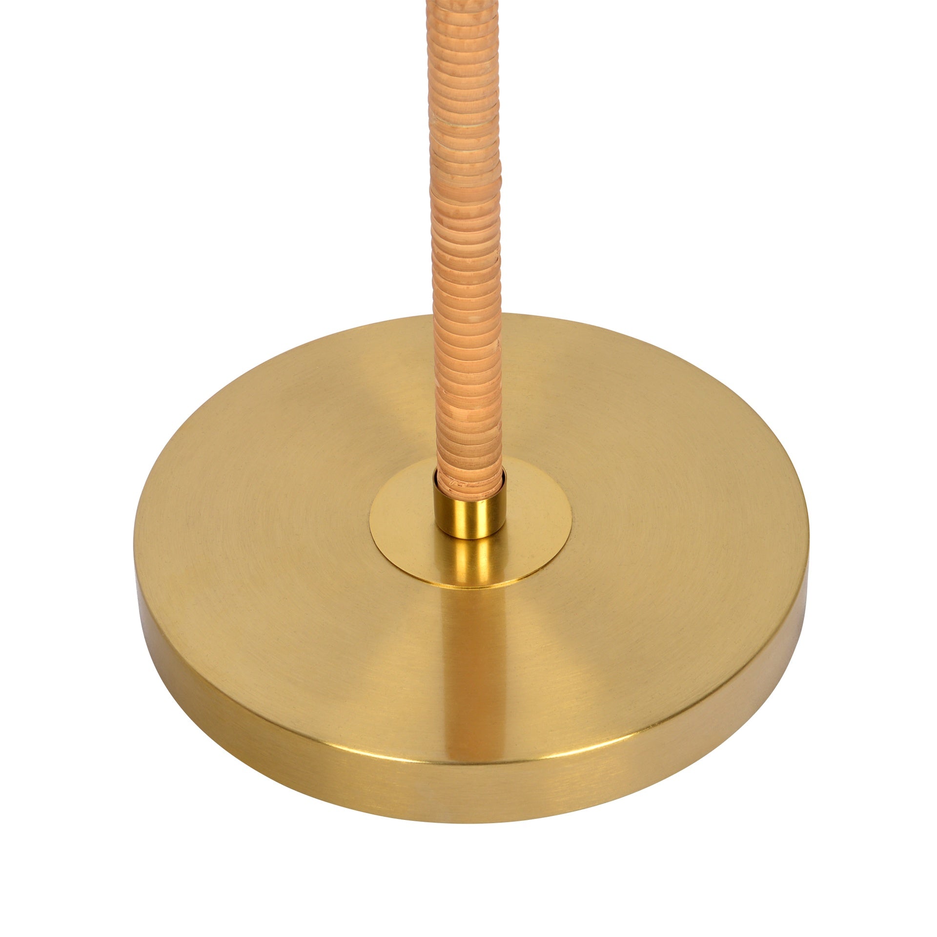 Allure 2-Light Floor Lamp, Gold Brass, Natural Rattan Tube , Double On/Off Pull Chain