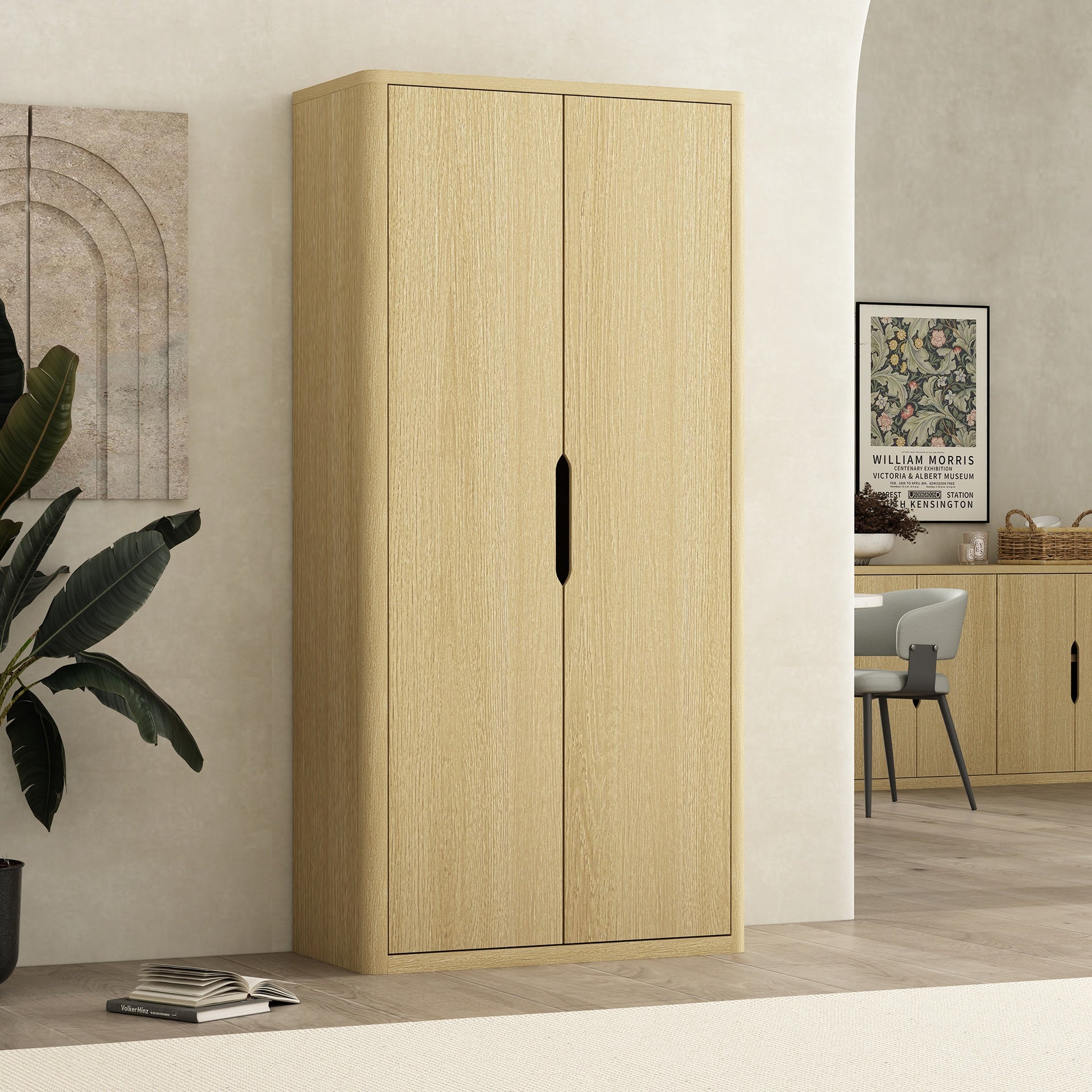 Bookcase Cabinet in Natural Oak