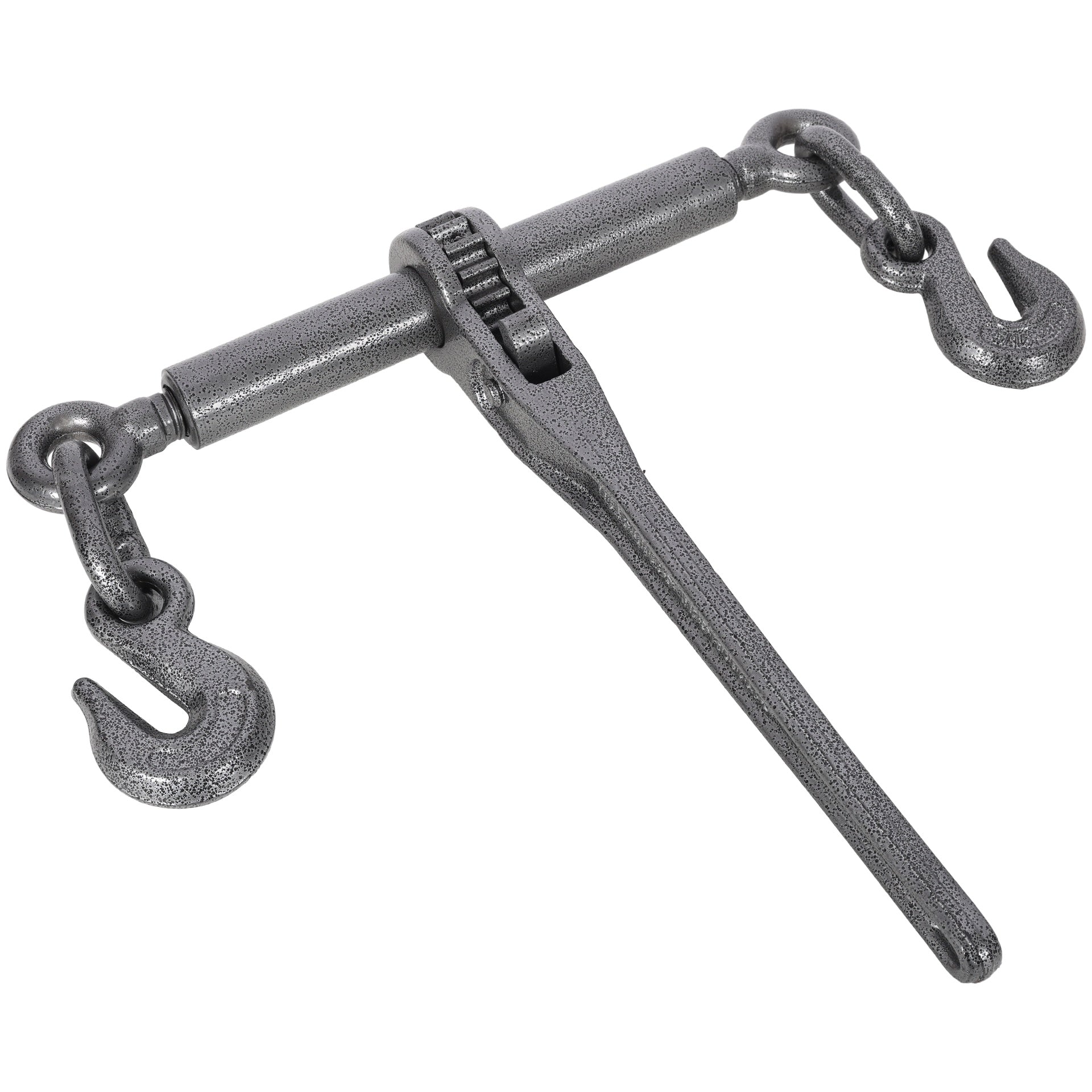 Heavy duty 3/8" – 1/2" Ratchet Binders, 9200lbs Working Load breaking, G70 Hooks Adjustable Length, 4-Pack, Black Hammertone color