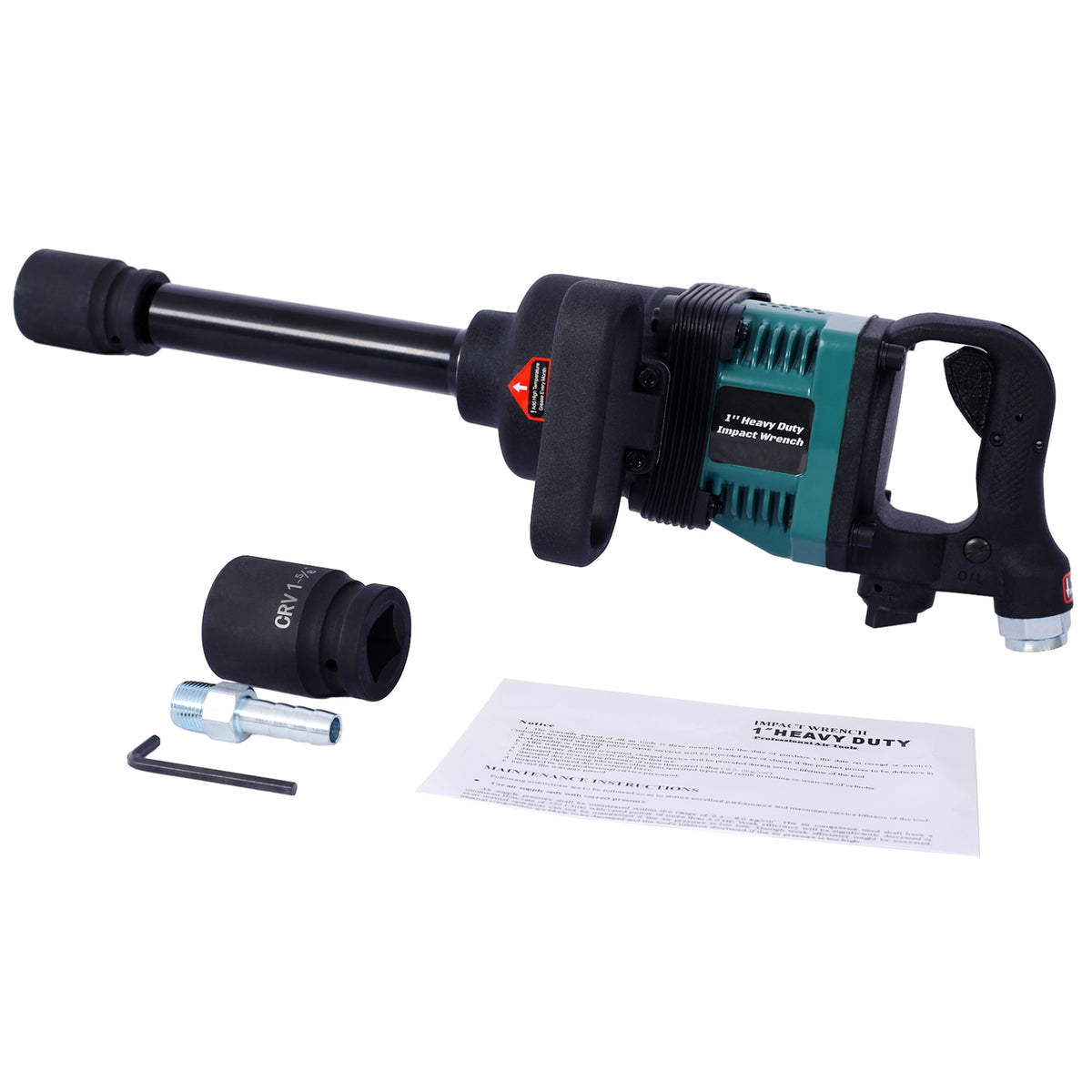 Industrial 1" inch Air Impact Wrench Gun Long Shank Pneumatic Truck  with 38mm & 41mm Socket