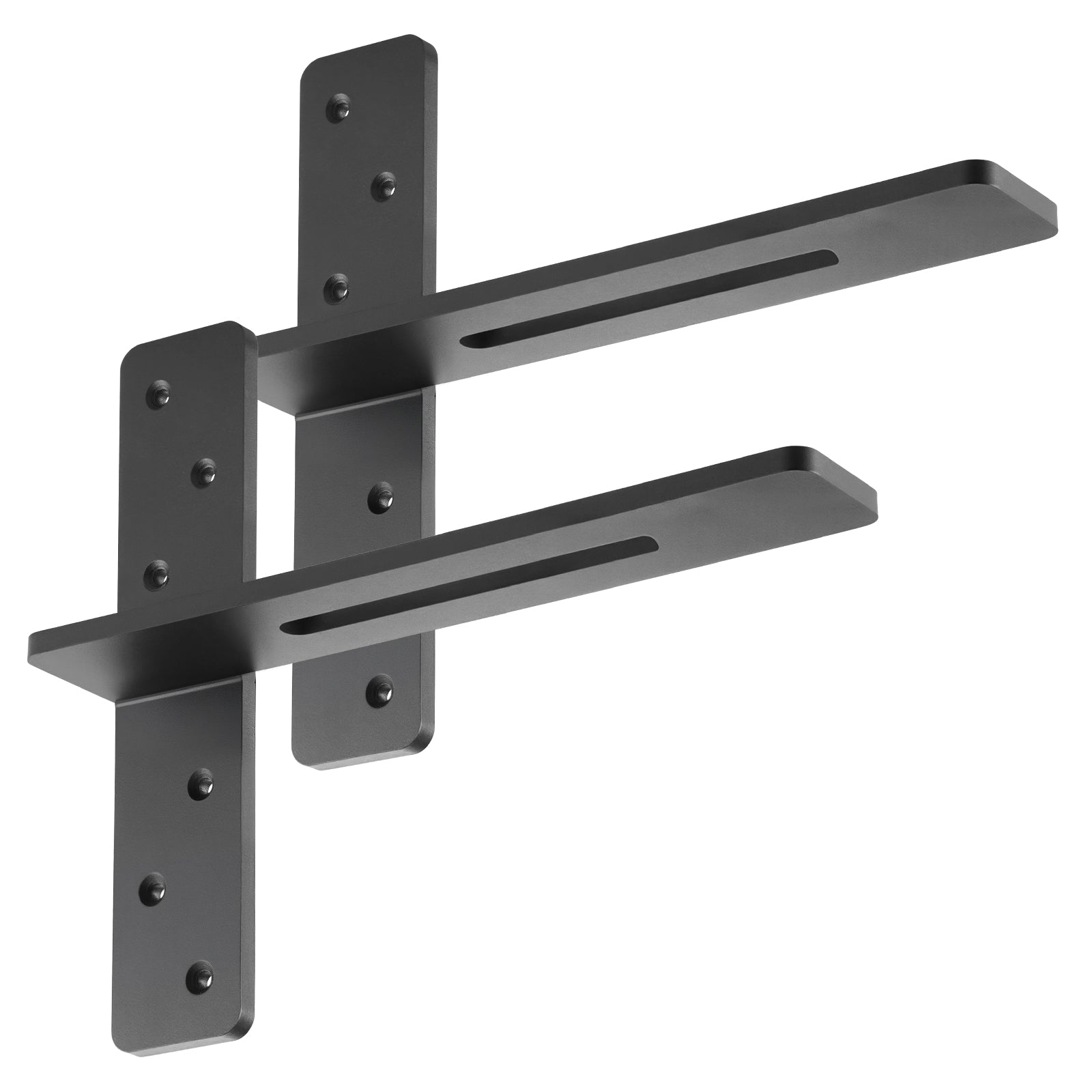 2 Pcs Shelf Brackets 14 inch / 355.6 mm Heavy Duty Floating Shelf Brackets