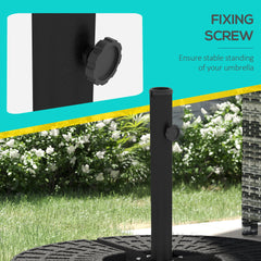 Outsunny Outdoor Universal Cross Brace Stand for Small Offset Umbrella or Large Market Umbrella, Cross Umbrella Base for Patio Umbrella, Black