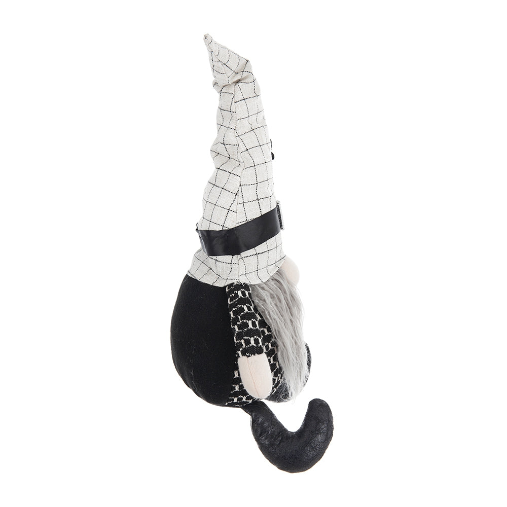 Set of 2, 10.2x5.5x23.5" Fabric Sitting Gnome with White Hat Spider, for Halloween Decor