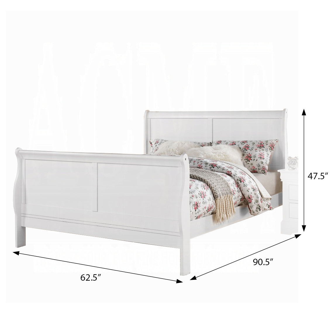 White Queen Bed