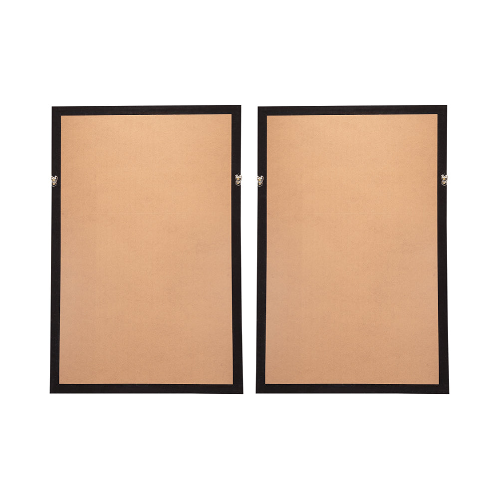 S/2 Leaf Shadow Box Wall Décor, 23.5x1x35.5"