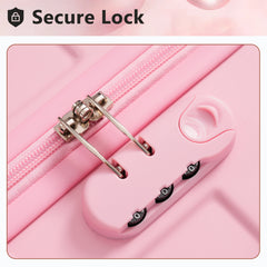 Luggage Sets 3 Piece, Hard shell ABS Lightweight Durable Suitcases with Double Spinner Wheels 20/24/28 Inch (Pink)