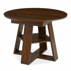 43.3in-59in Extendable Round Dining Table for 4-8,Modern Kitchen Oval Dining Table with Removable Leaves Space Saving,Wood Base with Storage Shelf for Kitchen Living Room ((Walnut))