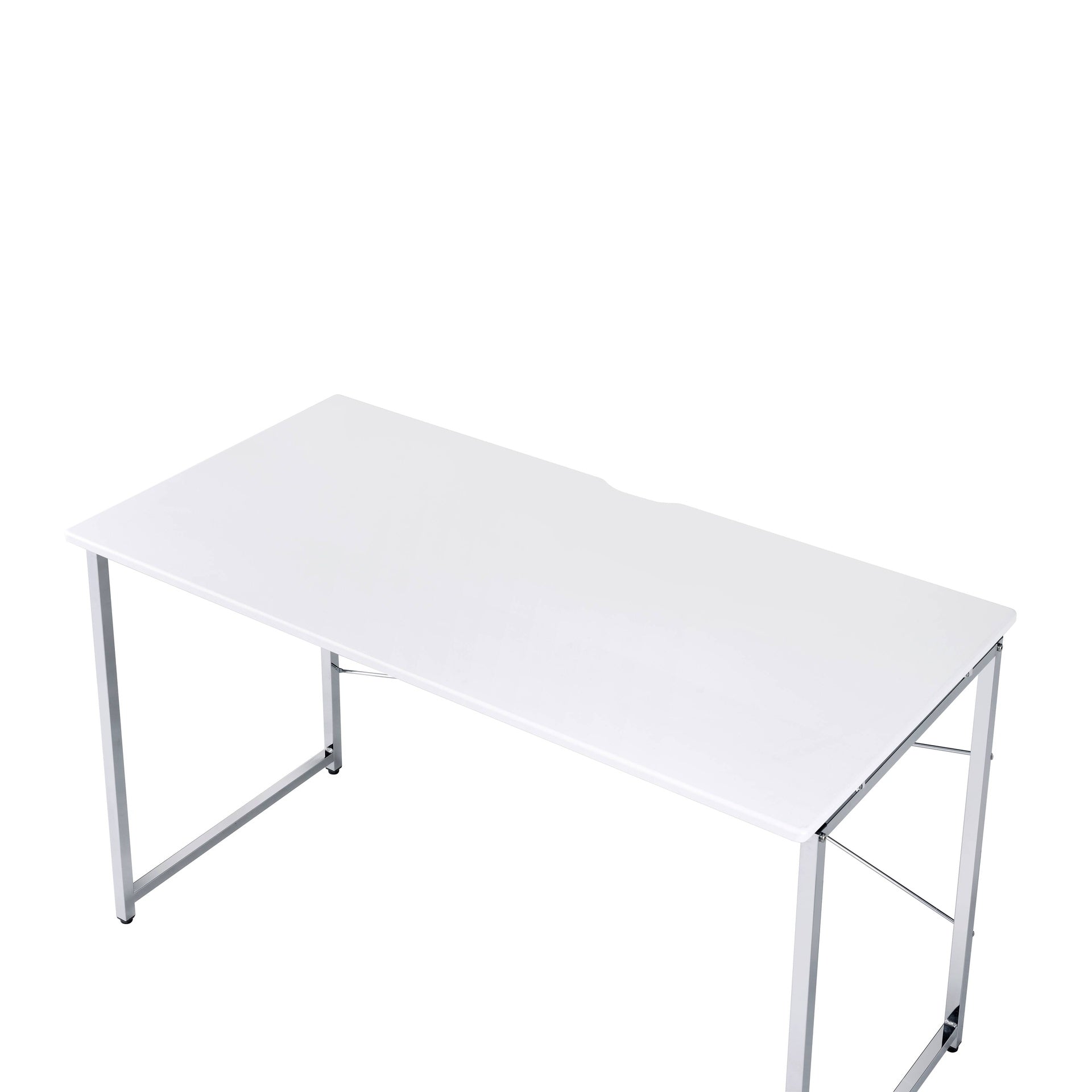 Tennos White & Chrome Finish Writing Desk
