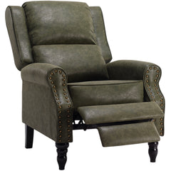 Faux Leather Pushback Recliner Chair for Living Room Bedroom RV