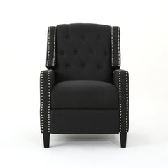 Classic Dark Grey Fabric Push Back Chair