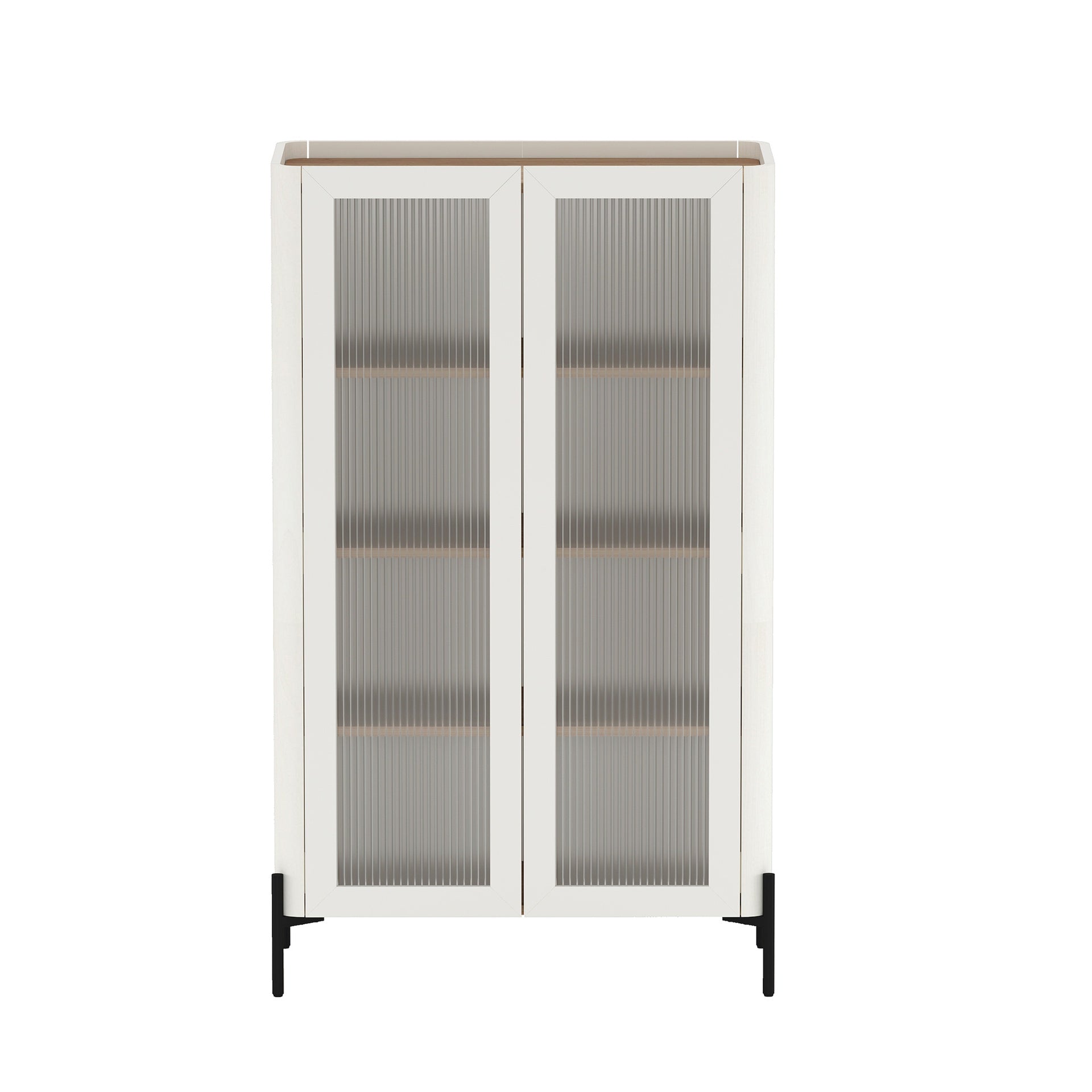 Bookcase Cabinet in Maple and Off White